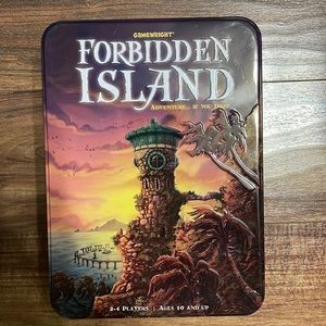 Gamewright Forbidden Island game ages 10 and up, 2-4 players. Like new condition
